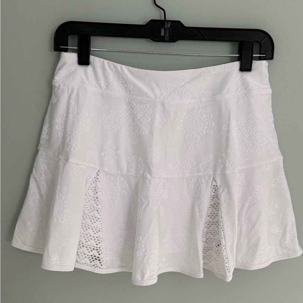 Lilly Pulitzer Coquina Tennis Skort Tennis Monkey Knit Jacquard Resort White - Picture 3 of 8